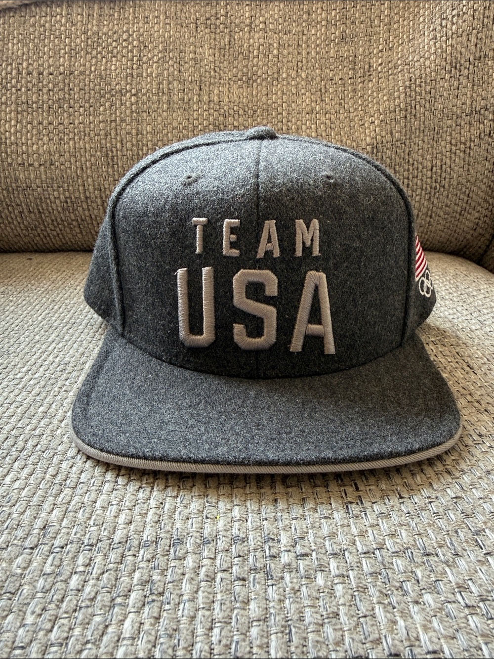 Team Apparel Charcoal Grey 'TEAM USA' Snapback Hat